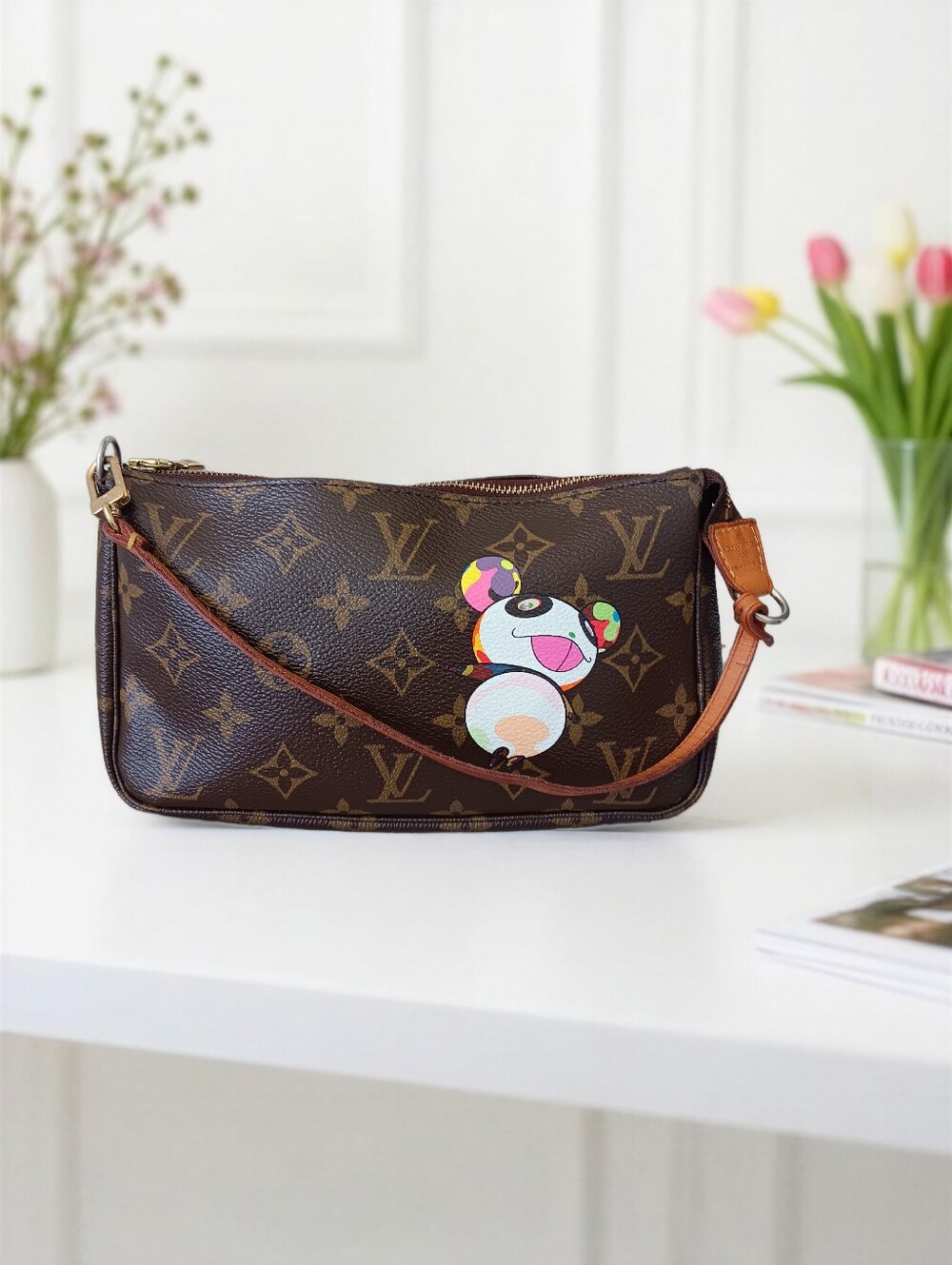 Louis Vuitton Murakami Panda Pochette Accessoires Limited Edition ✨ COA - Picture 5 of 16